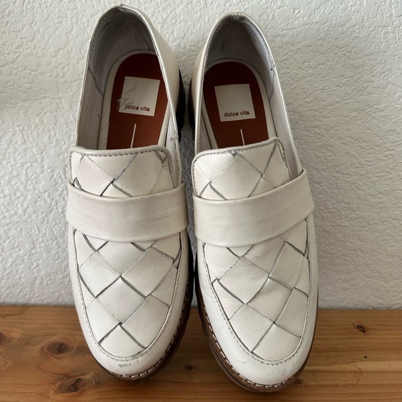 Dolce Vita Aubree Woven Loafers in Cream 6.5 - Picture 8 of 10
